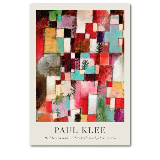 Paul Klee - Rithems rojo, verde y violeta-amarillo