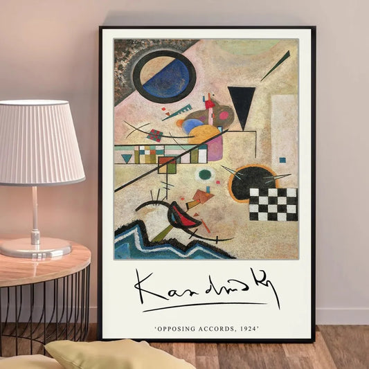 Acuerdos opuestos | Wassily Kandinsky | 1924 | Cartel de exposición de arte clásico.