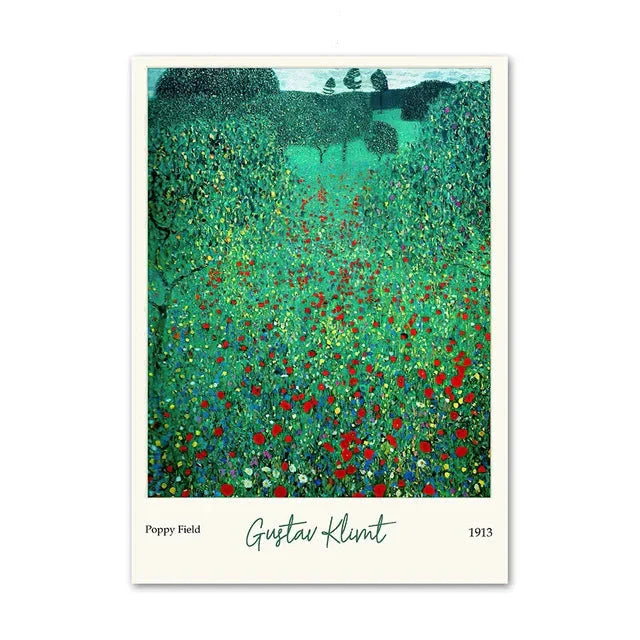 Gustav Klimt - Papaverveld