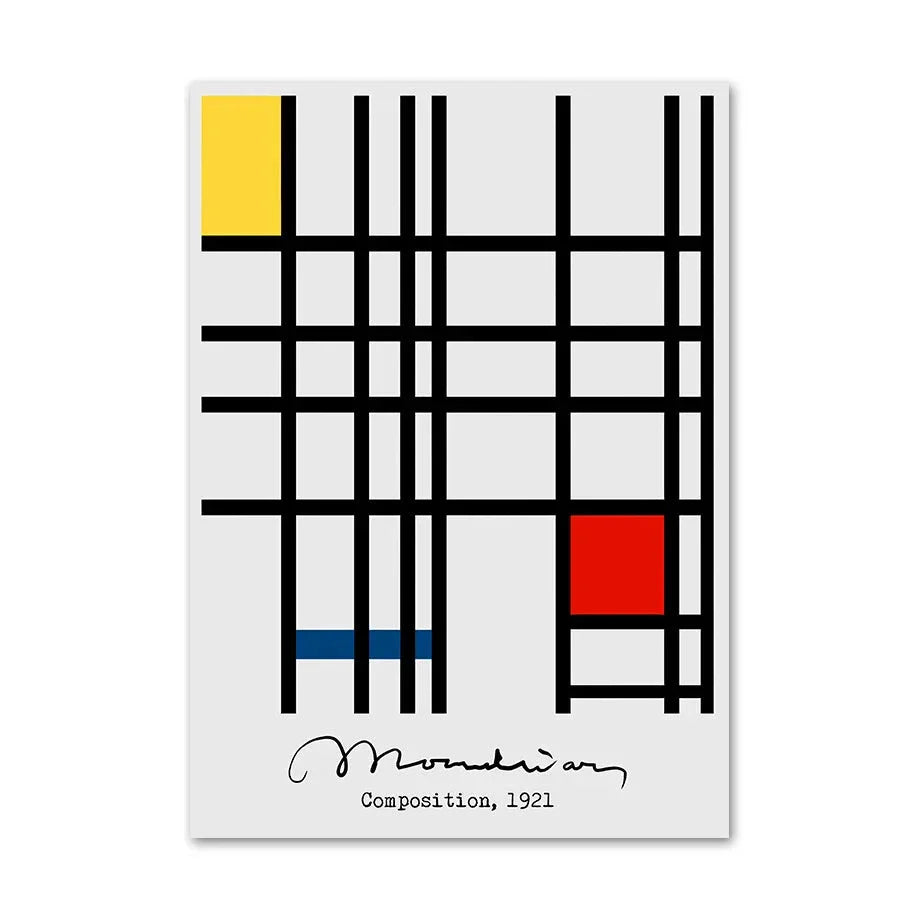 Piet Mondriaan - Compositie Geel Blauw Rood