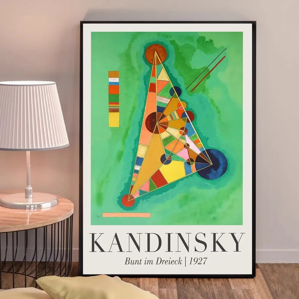 Bunt im Dreieck | Vassily Kandinsky | 1927 | Affiche d'exposition d'art moderne