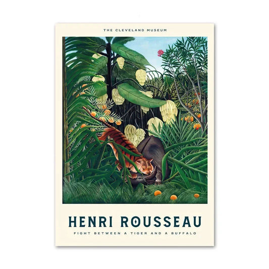 Henri Rousseau - Lucha entre un tigre y un búfalo