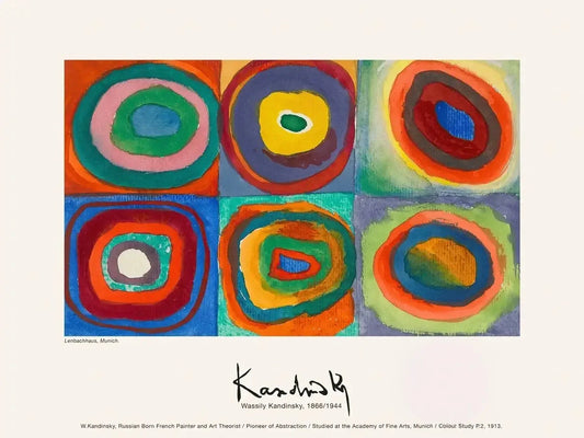 Wassily Kandinsky - Vierkantjes met concentrische ringen