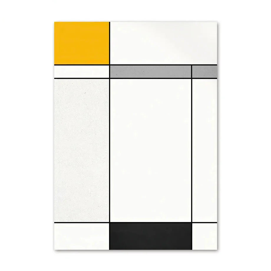 Piet Mondriaan - Compositie in zwart, wit, geel en grijs