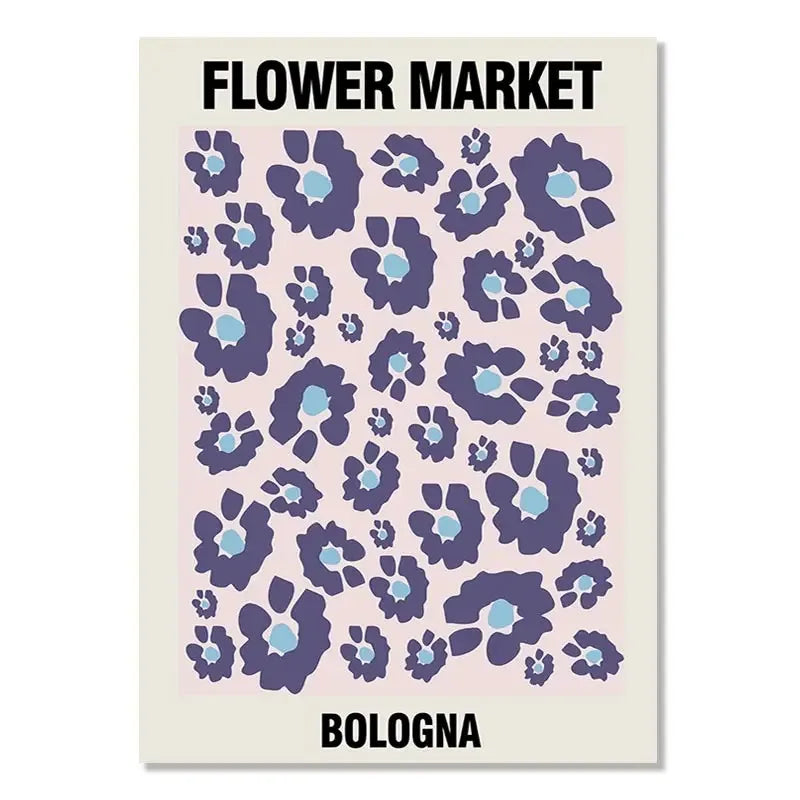 Bloemenmarkt | Bologna | Iconische postercollectie | Het vieren van artistieke expressie in alle stijlen en tijdperken