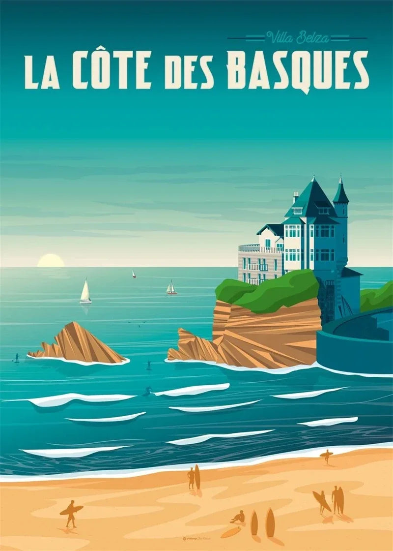 Destinos icónicos: la belleza de La Cote Des Basques, Francia