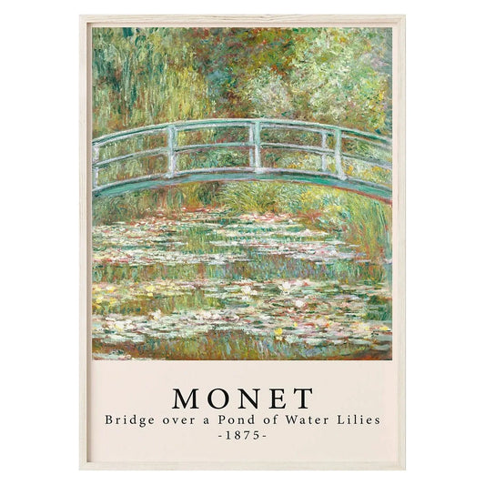 Claude Monet | Serie de obras maestras | Puente sobre un estanque de agua Lelies 1875